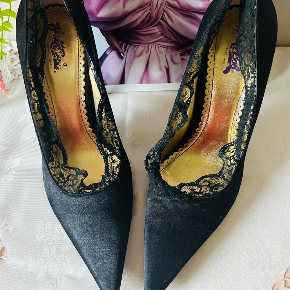 Elegant Black Lace Women's Shoes - Picture 3 of 6